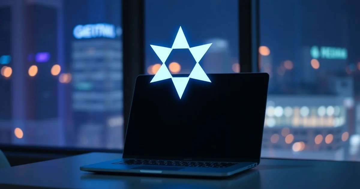 구글 제미나이 AI 홀로그램과 대학 책상