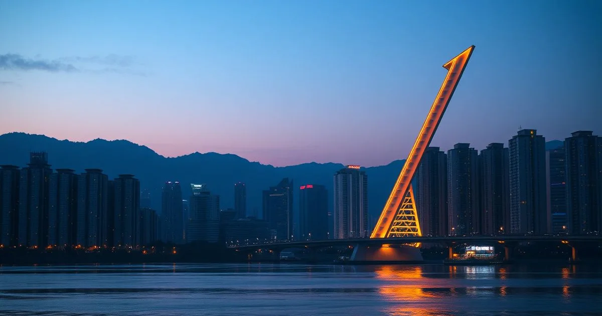 공시가격 상승과 아파트 단지 석양 풍경