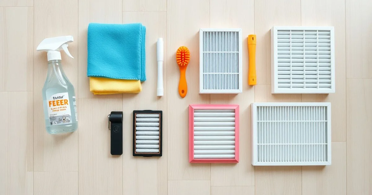 에어컨 자가점검 도구 구성품 배치