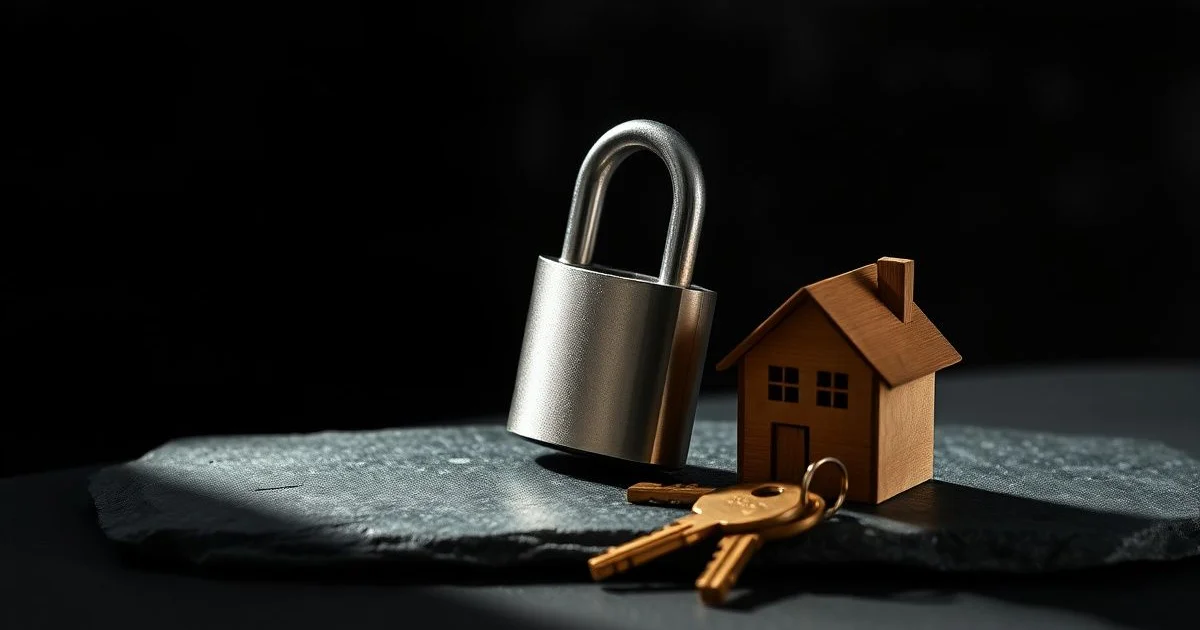 자물쇠와 집 모형의 주의 분위기