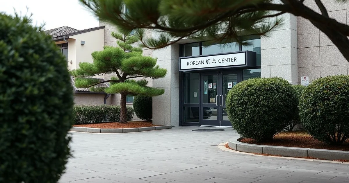 한국 주민센터 건물 외관 풍경