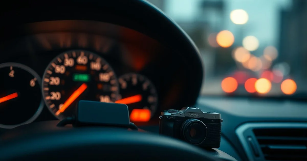 자동차 계기판과 주행거리 등록 장면