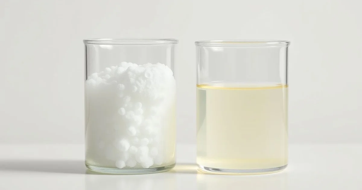 산소계와 염소계 세제 반응 비교